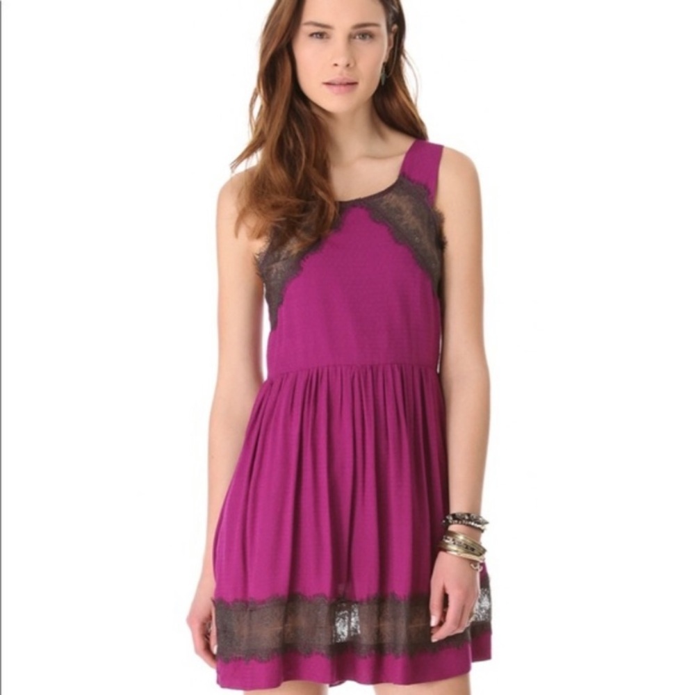 Free People for Anthropologie plum Georgia dress 4